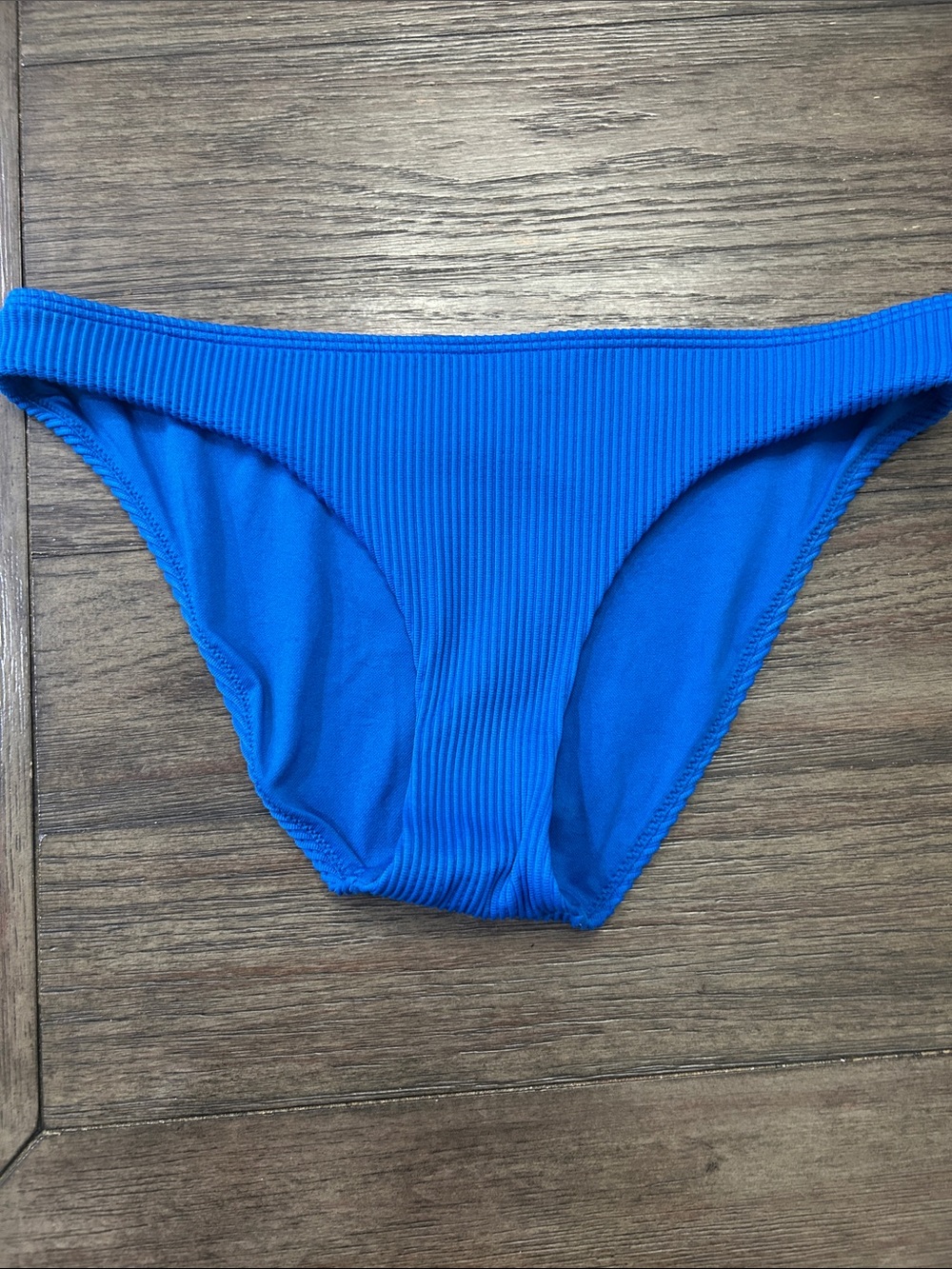 Hollister Ribbed Bikini Bottoms in Cobalt Blue